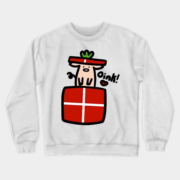 Piggy Gift Crewneck Sweatshirt by saradaboru